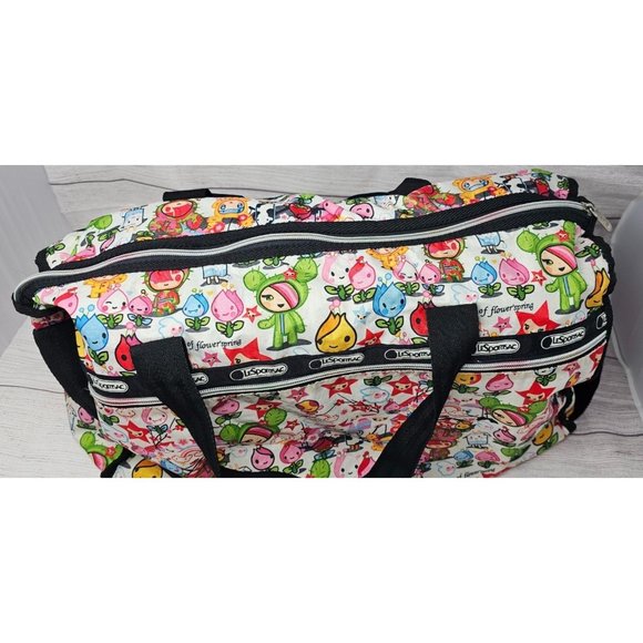 RARE XL Tokidoki LeSportsac Weekender Duffle Bag Purse 1st Edition 22" - Picture 4 of 13